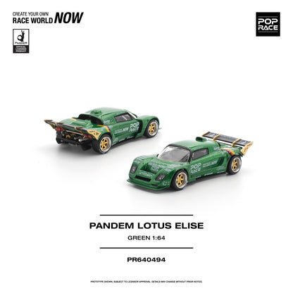 PREORDER POPRACE 1/64 PANDEM LOTUS ELISE - GREEN PR640494 (Approx. Release Date: Q1 2027 and subject to the manufacturer's final decision)