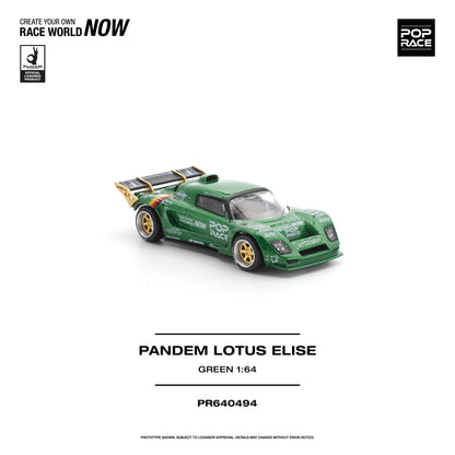 PREORDER POPRACE 1/64 PANDEM LOTUS ELISE - GREEN PR640494 (Approx. Release Date: Q1 2027 and subject to the manufacturer's final decision)