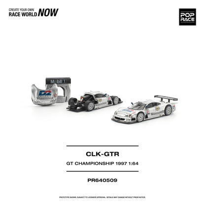 PREORDER POPRACE 1/64 MERCEDES-BENZ AMG CLK GTR FIA GT CHAMPIONSHIP 1997 PR640509  (Approx. Release Date: Q1 2027 and subject to the manufacturer's final decision)