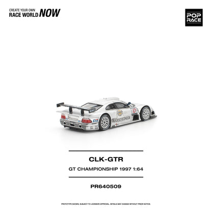 PREORDER POPRACE 1/64 MERCEDES-BENZ AMG CLK GTR FIA GT CHAMPIONSHIP 1997 PR640509  (Approx. Release Date: Q1 2027 and subject to the manufacturer's final decision)