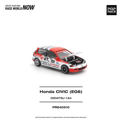 PREORDER POPRACE 1/64 HONDA CIVIC (EG6) IDEMITSU MOTION INFINITE PR640510 (Approx. Release Date: Q3 2026 and subject to the manufacturer's final decision)