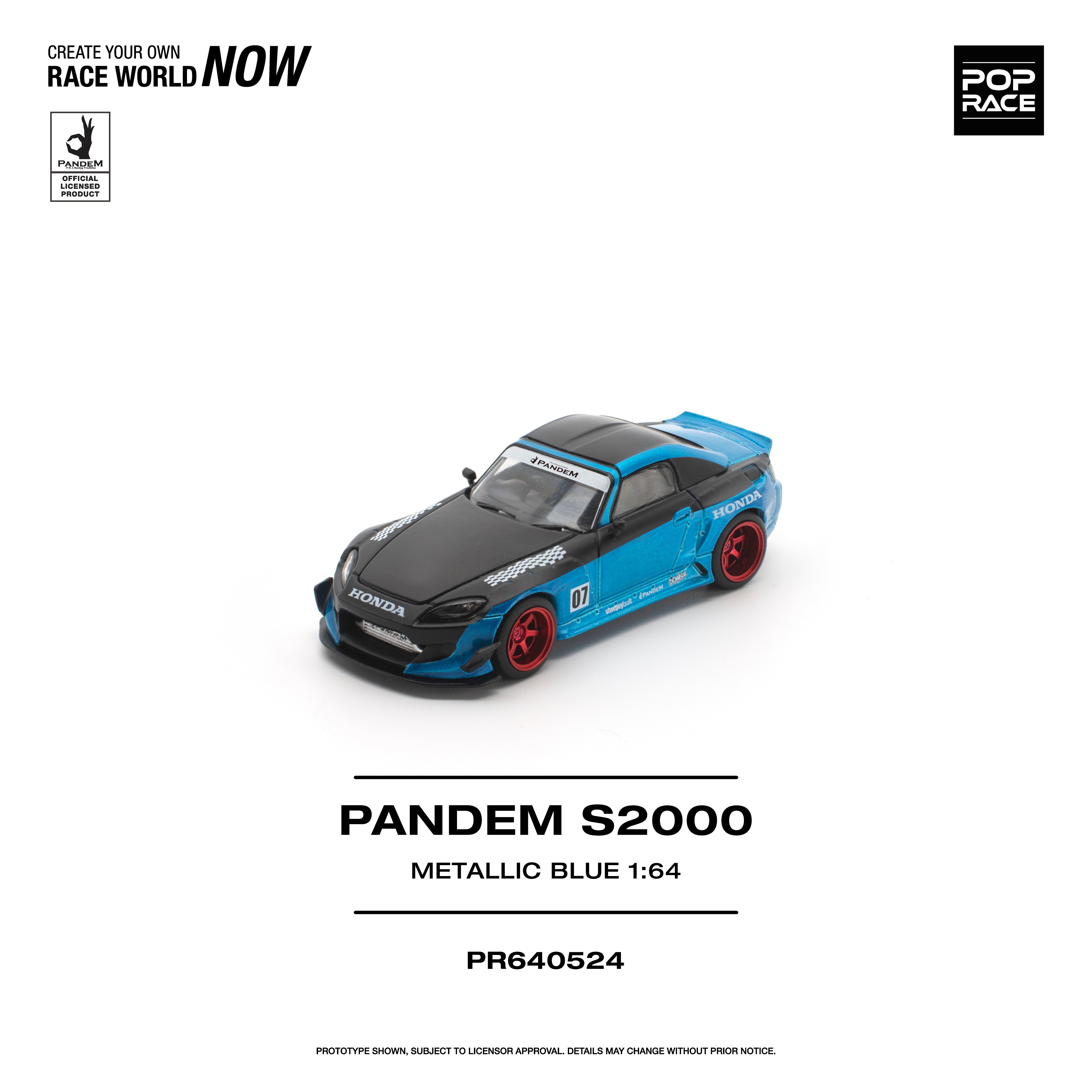 PREORDER POPRACE 1/64 PANDEM S2000 METALLIC BLUE PR640524 (Approx