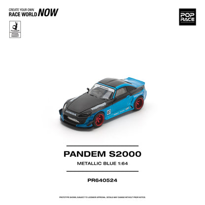 PREORDER POPRACE 1/64 PANDEM S2000 METALLIC BLUE PR640524 (Approx. Release Date: Q4 2026 and subject to the manufacturer's final decision)