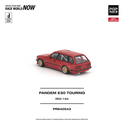 PREORDER POPRACE 1/64 PANDEM E30 TOURING RED NEW TOOLING PR640543 (Approx. Release Date: Q4 2026 and subject to the manufacturer's final decision)
