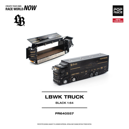 PREORDER POPRACE 1/64 LBWK TRUCK - BLACK PR640557 (Approx. Release Date: Q1 2027 and subject to the manufacturer's final decision) **Diecast car not included**