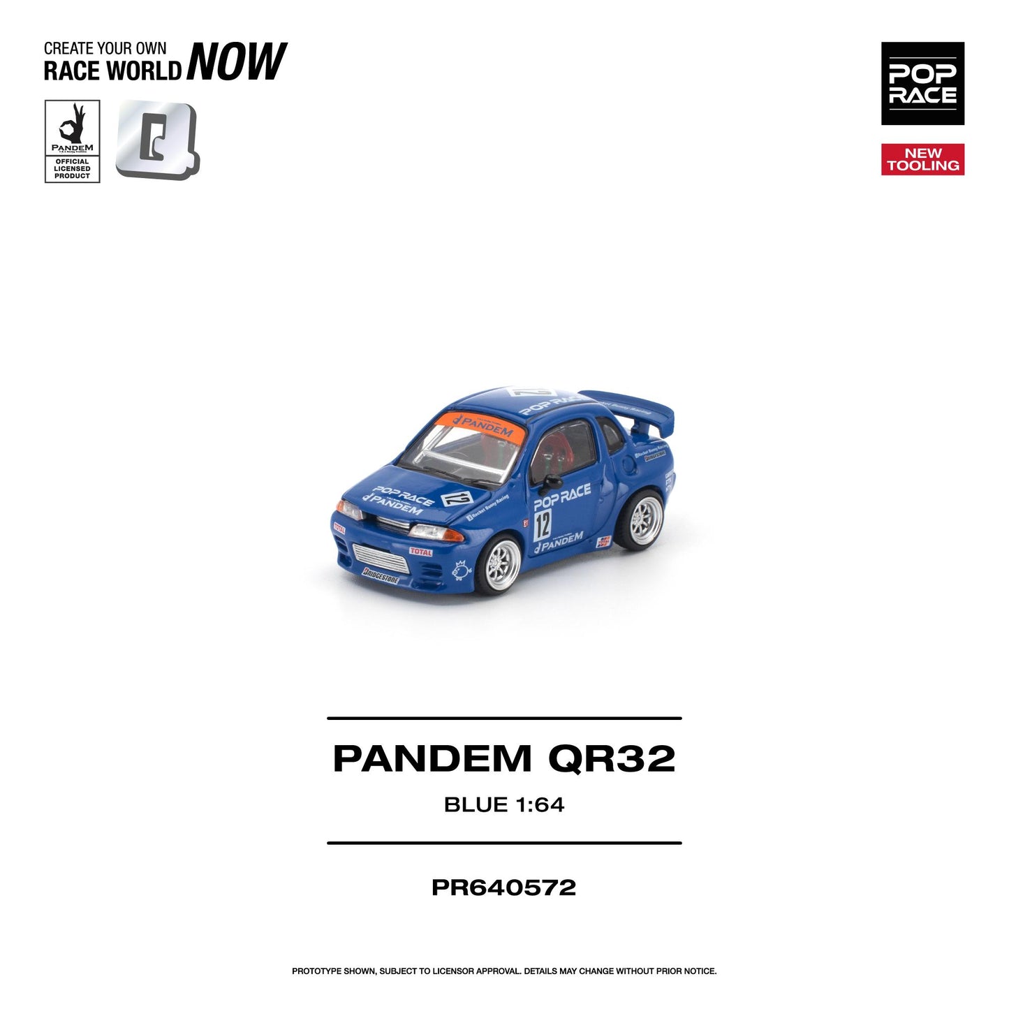 PREORDER POPRACE 1/64 PANDEM QR32 BLUE NEW TOOLING PR640572 (Approx. Release Date: Q1 2027 and subject to the manufacturer's final decision)