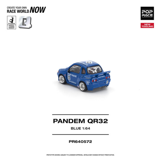 PREORDER POPRACE 1/64 PANDEM QR32 BLUE NEW TOOLING PR640572 (Approx. Release Date: Q1 2027 and subject to the manufacturer's final decision)