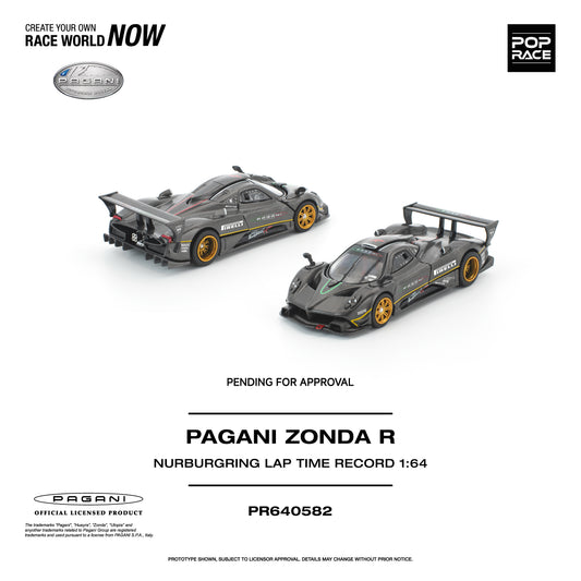PREORDER POPRACE 1/64 PAGANI ZONDA R NURBURGRING LAP TIME RECORD PR640582 (Approx. Release Date: Q1 2027 and subject to the manufacturer's final decision)