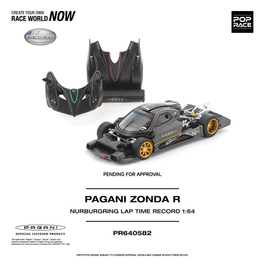 PREORDER POPRACE 1/64 PAGANI ZONDA R NURBURGRING LAP TIME RECORD PR640582 (Approx. Release Date: Q1 2027 and subject to the manufacturer's final decision)
