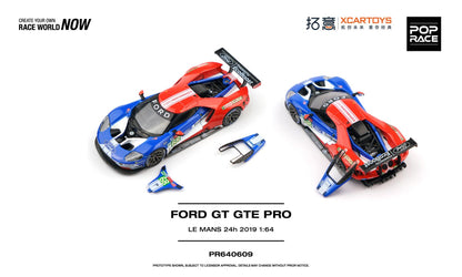 PREORDER POPRACE x XCARTOYS 1/64 FORD GT GTE PRO - LE MANS 24H 2019 PR640609 (Approx. Release Date: Q1 2027 and subject to the manufacturer's final decision)