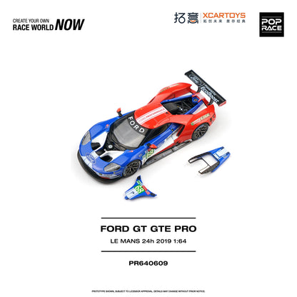 PREORDER POPRACE x XCARTOYS 1/64 FORD GT GTE PRO - LE MANS 24H 2019 PR640609 (Approx. Release Date: Q1 2027 and subject to the manufacturer's final decision)