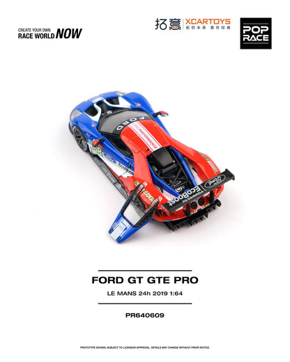 PREORDER POPRACE x XCARTOYS 1/64 FORD GT GTE PRO - LE MANS 24H 2019 PR640609 (Approx. Release Date: Q1 2027 and subject to the manufacturer's final decision)