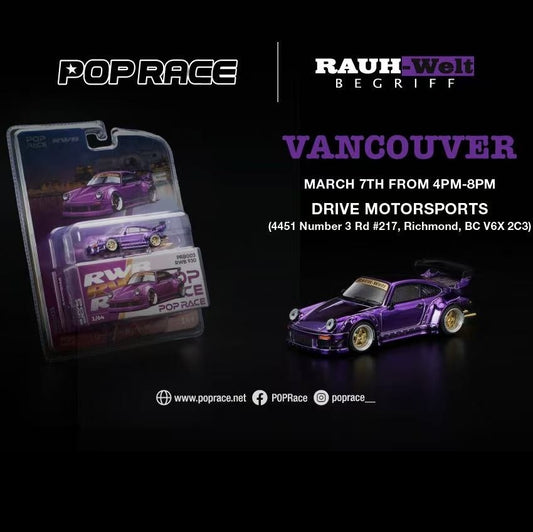 POPRACE 1/64 RWB 930 Purple Chrome - Vancouver 2026 Edition PRB003  **Limited to ONE per customer**