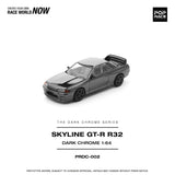 PREORDER POPRACE 1/64 R32 GT-R DARK CHROME PRDC002 (Approx. Release Date: Q1 2026 and subject to the manufacturer's final decision)