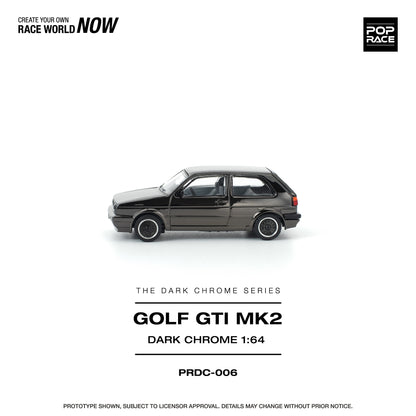 PREORDER POPRACE 1/64 GOLF GTI MK2 DARK CHROME PRDC006 (Approx. Release Date: Q1 2026 and subject to the manufacturer's final decision)
