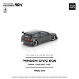 PREORDER POPRACE 1/64 PANDEM CIVIC EG6 DARK CHROME PRDC007 (Approx. Release Date: Q1 2026 and subject to the manufacturer's final decision)