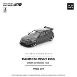 PREORDER POPRACE 1/64 PANDEM CIVIC EG6 DARK CHROME PRDC007 (Approx. Release Date: Q1 2026 and subject to the manufacturer's final decision)