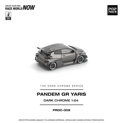 PREORDER POPRACE 1/64 PANDEM GR YARIS DARK CHROME PRDC009 (Approx. Release Date: Q1 2026 and subject to the manufacturer's final decision)