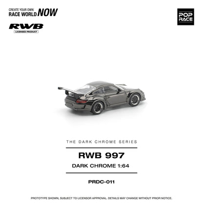PREORDER POPRACE 1/64 PANDEM RWB 997 DARK CHROME PRDC011 (Approx. Release Date: Q1 2026 and subject to the manufacturer's final decision)