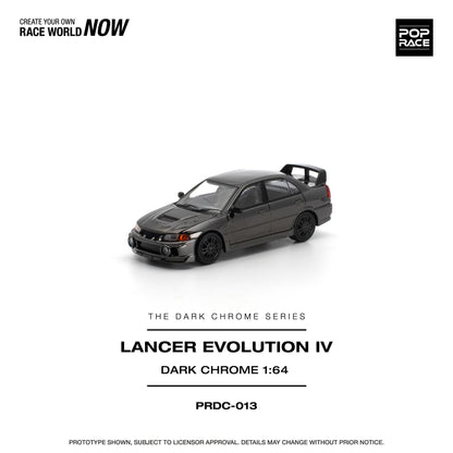PREORDER POPRACE 1/64 LANCER EVOLUTION IV - DARK CHROME PRDC013 (Approx. Release Date: Q1 2027 and subject to the manufacturer's final decision)
