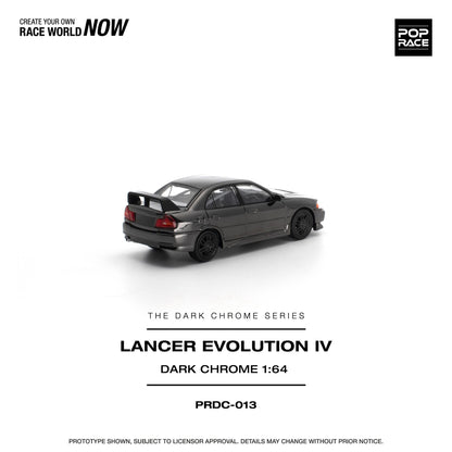 PREORDER POPRACE 1/64 LANCER EVOLUTION IV - DARK CHROME PRDC013 (Approx. Release Date: Q1 2027 and subject to the manufacturer's final decision)