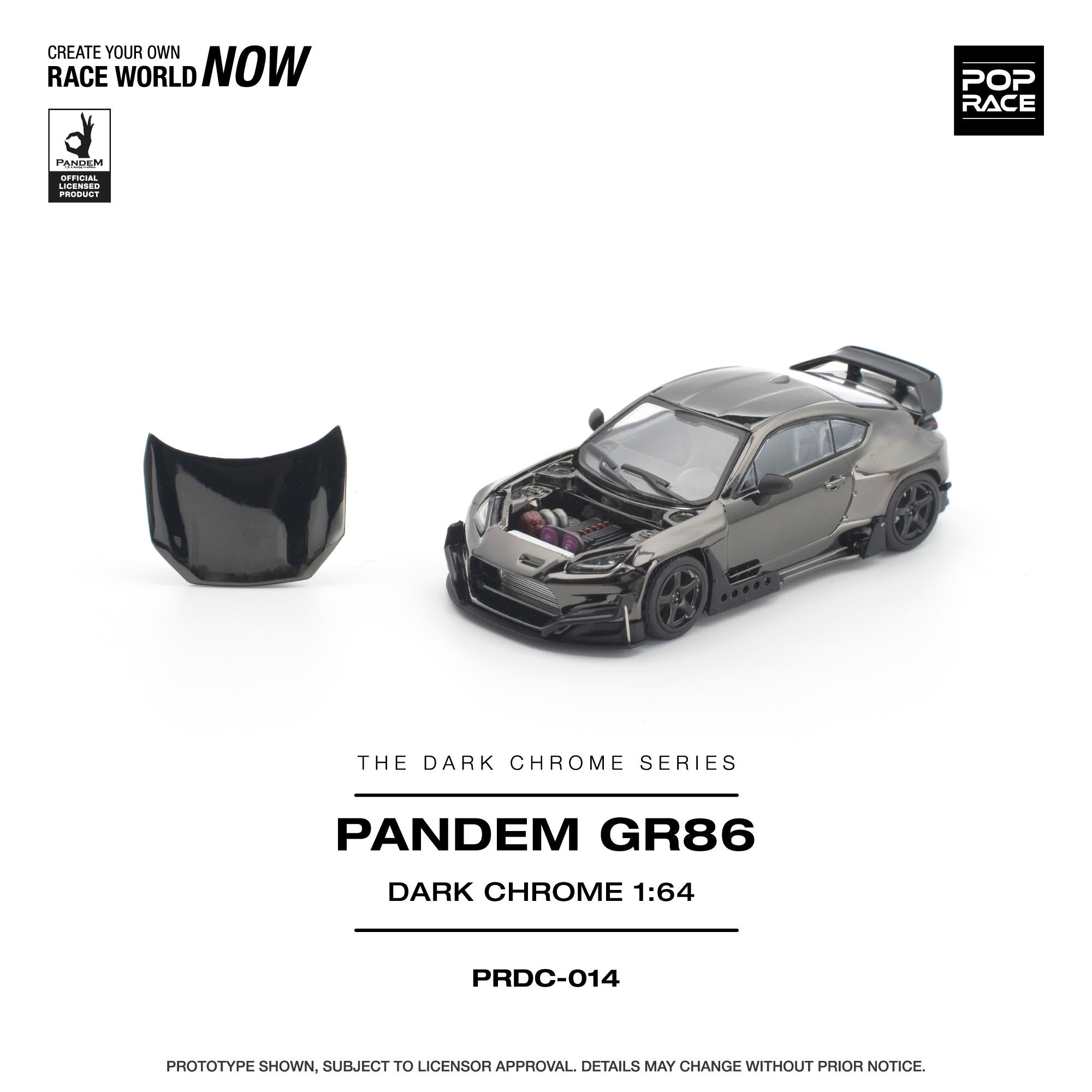 POPRACE PANDEM GR86 2台セット PREORDER POPRACE 1/64 PANDEM GR 86 - DARK CHROME PRDC014 (Approx