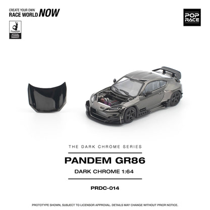 PREORDER POPRACE 1/64 PANDEM GR 86 - DARK CHROME PRDC014 (Approx. Release Date: Q1 2027 and subject to the manufacturer's final decision)