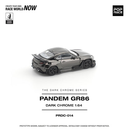 PREORDER POPRACE 1/64 PANDEM GR 86 - DARK CHROME PRDC014 (Approx. Release Date: Q1 2027 and subject to the manufacturer's final decision)