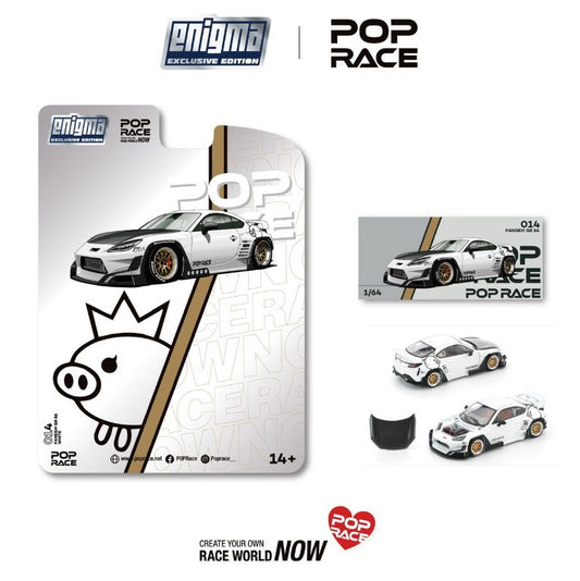 POPRACE 1/64 PANDEM GR86 - CRYSTAL WHITE PEARL (enigma exclusive edition) PRE014