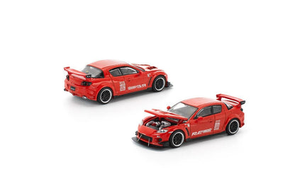 PREORDER POPRACE 1/64 MAZDA RX-8 RE-AMEMIYA RED  (enigma exclusive edition) PRE016 (Approx. Release Date: Q4 2025 and subject to the manufacturer's final decision)