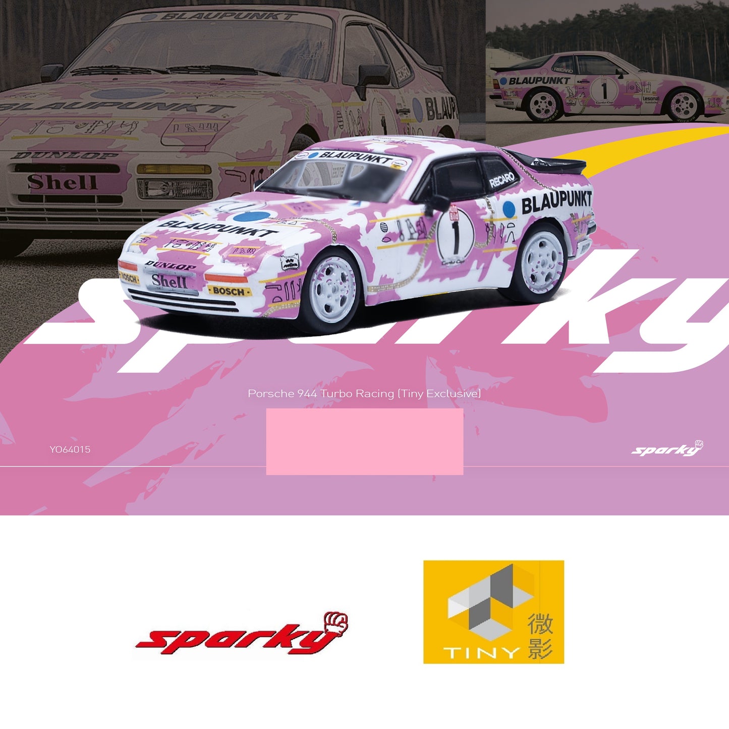 SPARKY x TINY 1/64Porsche 944 Turbo Racing (Tiny Exclusive）YO64015