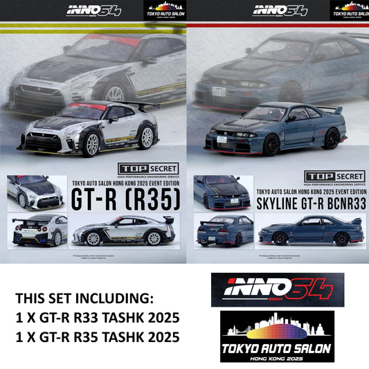 INNO64 1/64 GT-R R33 and R35 set of 2 TASHK 2025