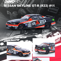 PREORDER INNO64 1/64 NISSAN SKYLINE GT-R R33 #11 "RAZO TRAMPIO" N1 Super Endurance Series - SENDAN HIGHLAND 1995 Winner IN64-R33R-RAZO (Approx. Release Date : APRIL 2025 subject to the manufacturer's final decision)