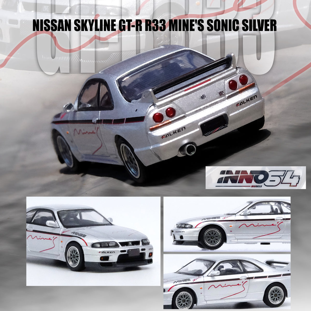 PREORDER INNO64 1/64 NISSAN SKYLINE GR-R (R33) 