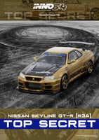 INNO64 1/64 TOP SECRET R34 GT-R Gold IN64-R34TS-GOLD