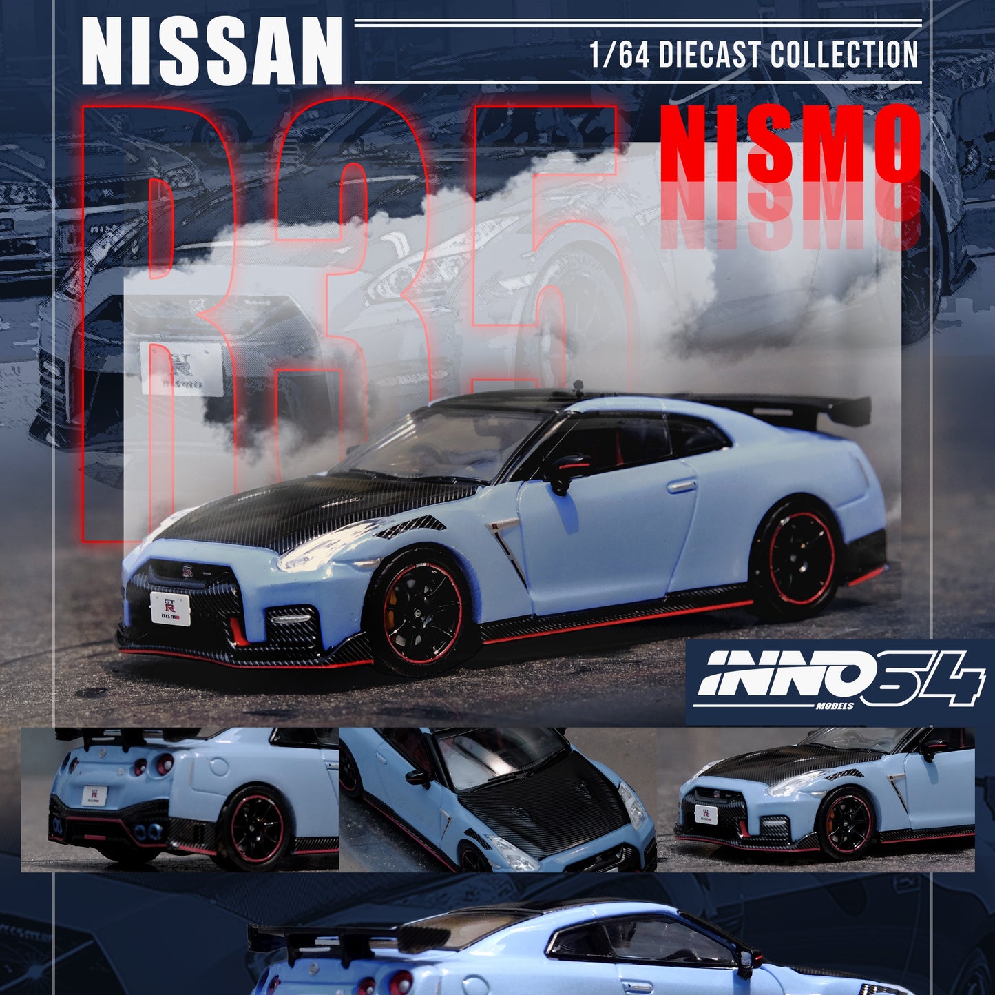 INNO64 1/64 NISSAN GT-R (R35) NISMO SPECIAL EDITION 2022 Stealth Gray IN64-R35NSE-STGR