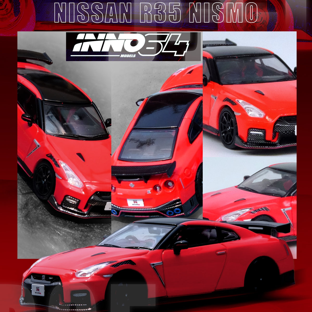 INNO64 1/64 NISSAN GT-R (R35) NISMO Red IN64-R35N-RED – Tokyo Station