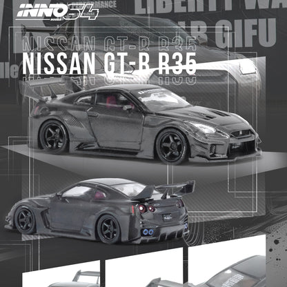 INNO64 1/64 NISSAN GT-R (R35) LBWK SUPER SILHOUETTE 35GT-RR Full Carbon IN64-LBWKR35-FC