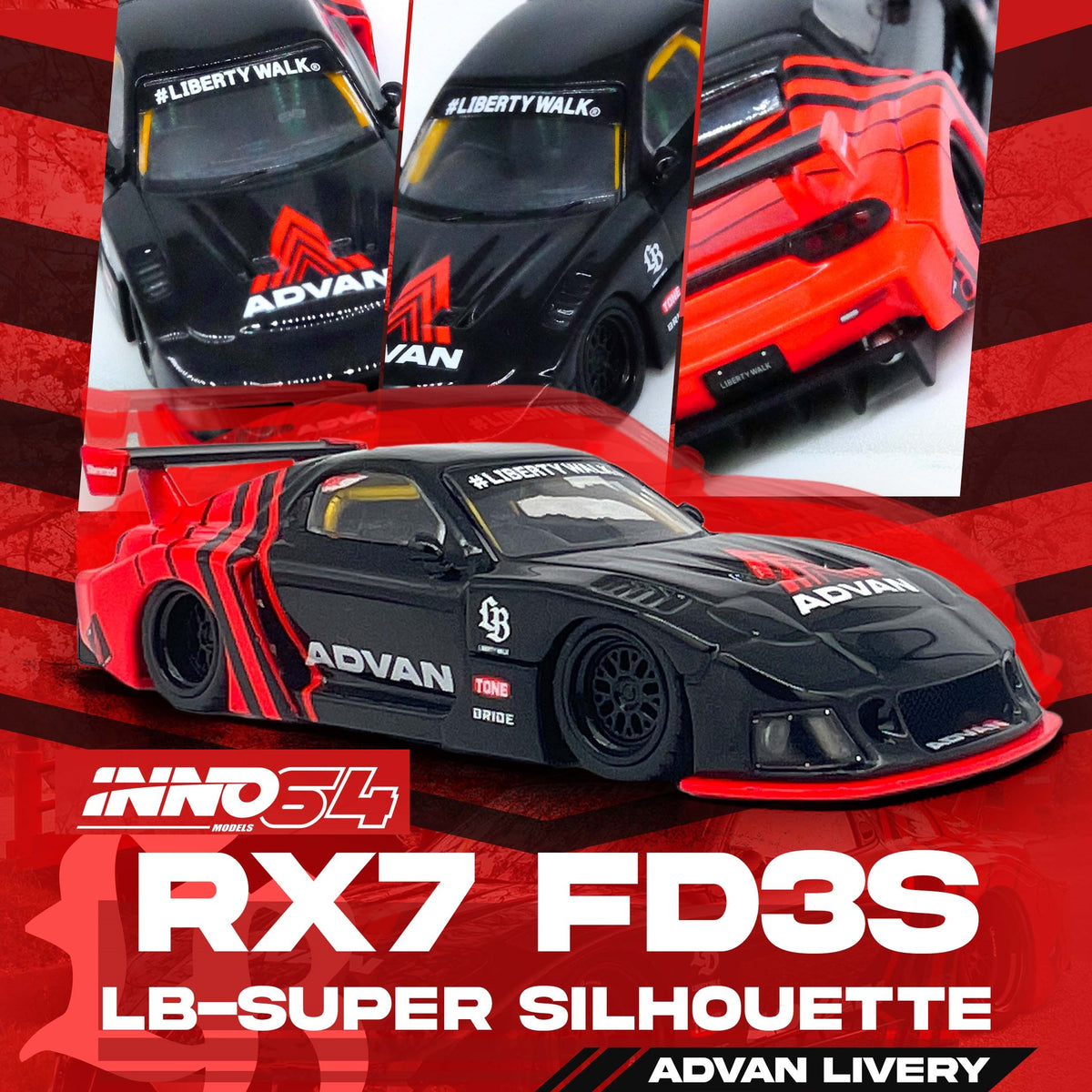INNO64 1/64 LBWK MAZDA RX7 (FD3S) LB-SUPER SILHOUETTE