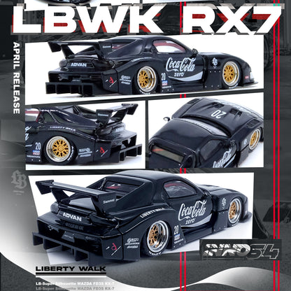 INNO64 1/64 MAZDA RX7 (FD3S) LB-SUPER SILHOUETTE - Black IN64-LBWK-RX7-01