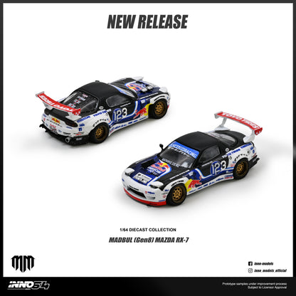 PREORDER INNO64 1/64 MAZDA RX-7 MAD MIKE "MADBUL Gen8" IN64-RX7MM-01 (Approx. Release Date : Q4 2026 subject to the manufacturer's final decision)