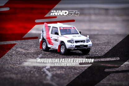 INNO64 1/64 MITSUBISHI PAJERO EVOLUTION "RALLIART" White IN64-EVOP-RAWHI
