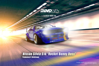 INNO64 1/64 NISSAN SILVIA S14 "ROCKET BUNNY BOSS" Tomonori Idekawa IN64-S14B-TOMOSAN