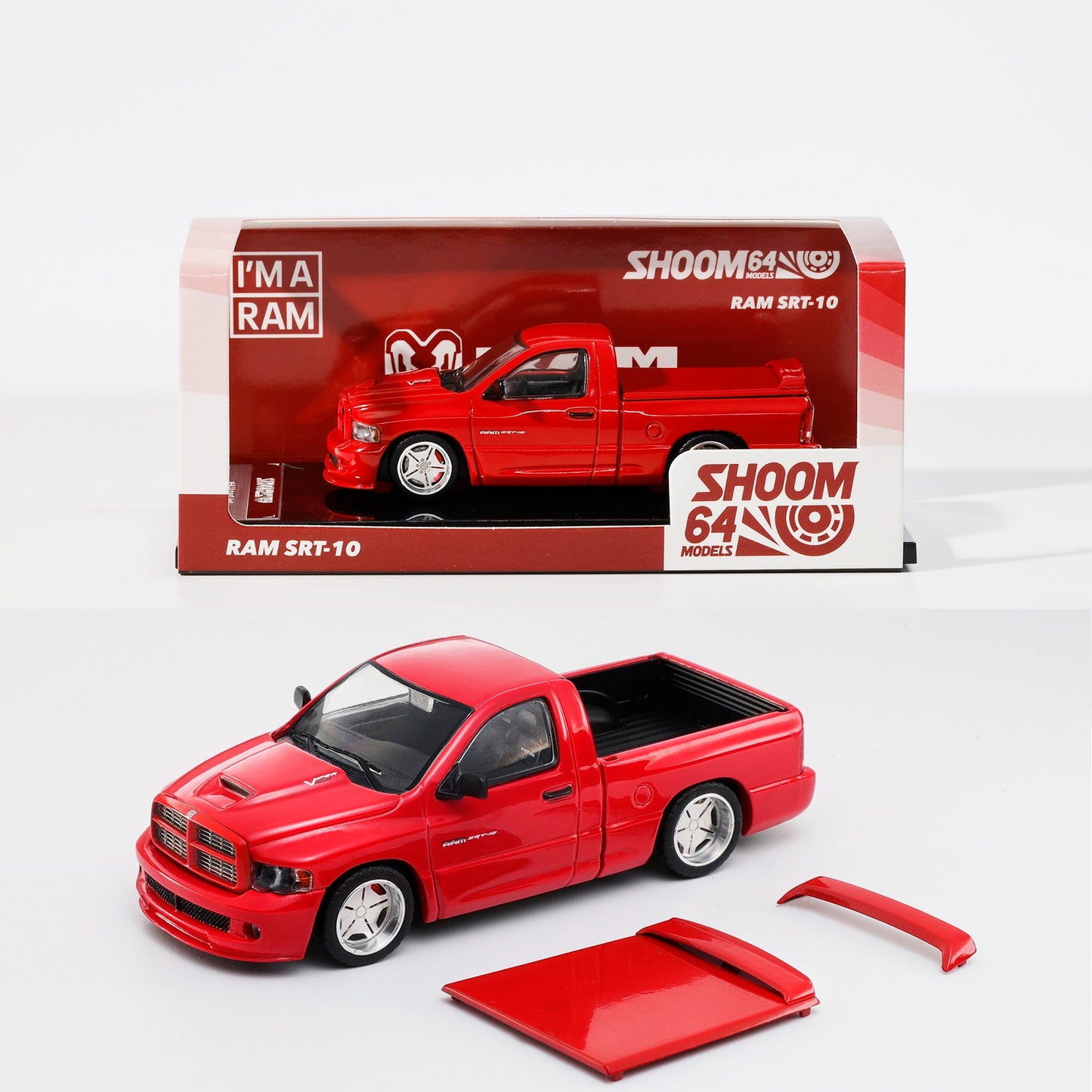 Shoom64 by GCD 1/64 2003 RAM SRT-10 LHD RED SHOOM-103-002