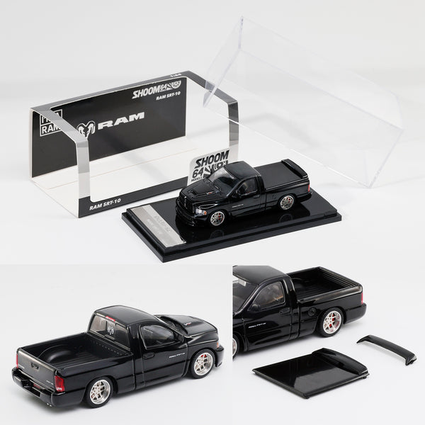 PREORDER Shoom64 by GCD 1/64 2003 RAM SRT-10 LHD BLACK SHOOM-103-003 (Approx. Release Date: JAN 2026 and subject to the manufacturer's final decision)