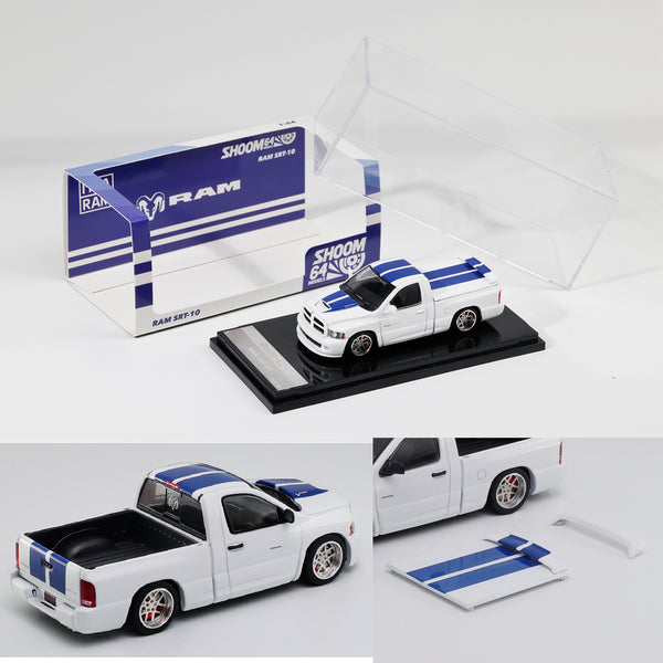 PREORDER Shoom64 by GCD 1/64 2003 RAM SRT-10 LHD WHITE SHOOM-103-005 (Approx. Release Date: JAN 2026 and subject to the manufacturer's final decision)