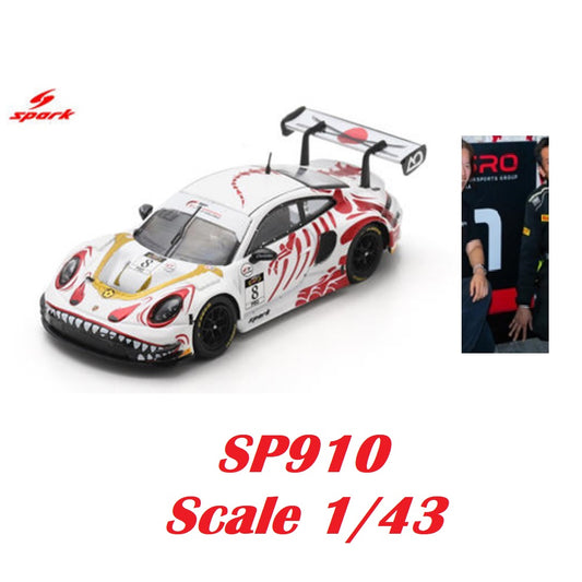PREORDER SPARK 1/43 Porsche GT3 R No.8 AO Racing Winner Suzuka 1000km 2026 L. Heinrich - A. Picariello - J. Andlauer with Pit Board) SP910 (Approx. Release Date : Q1 2027 subject to the manufacturer's final decision)