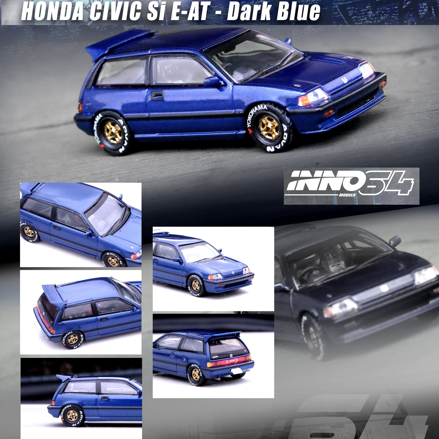 INNO64 1/64 HONDA CIVIC Si E-AT Dark Blue IN64-EAT-DB