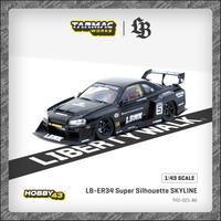 PREORDER TARMAC WORKS HOBBY43 1/43 LB-ER34 Super Silhouette SKYLINE Black T43-021-BK (Approx. Release Date :  JAN 2026 subject to manufacturer's final decision)