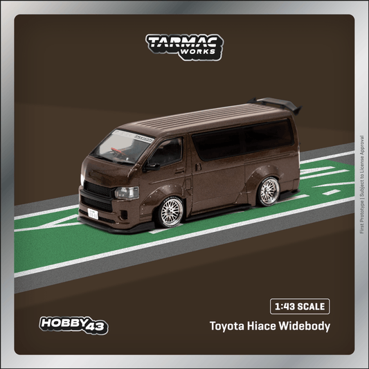 TARMAC WORKS HOBBY43 1/43 Toyota Hiace Widebody Brown T43-024-BRN